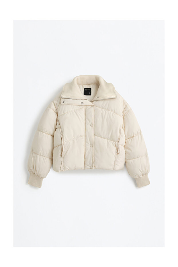 Kobiety Kurtka z dzianinowym kołnierzem - 6