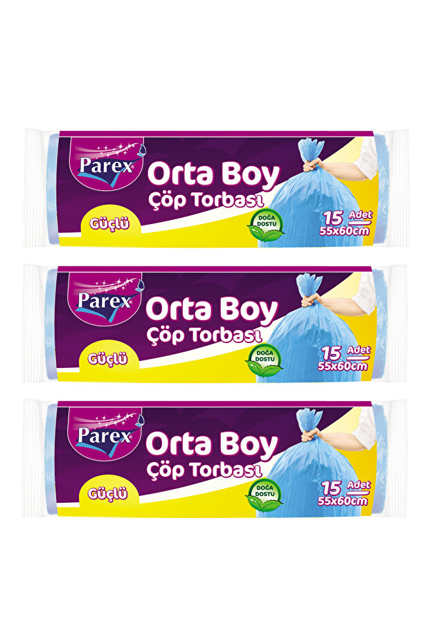 Güçlü Çöp Torbası Orta Boy 3 Adet - 2
