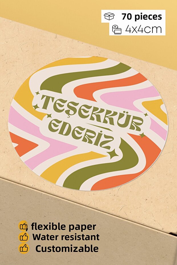 Women Entrepreneur Packaging Packing Shipping Product Label Adhesive Sticker - 4X4Cm 70 Pieces