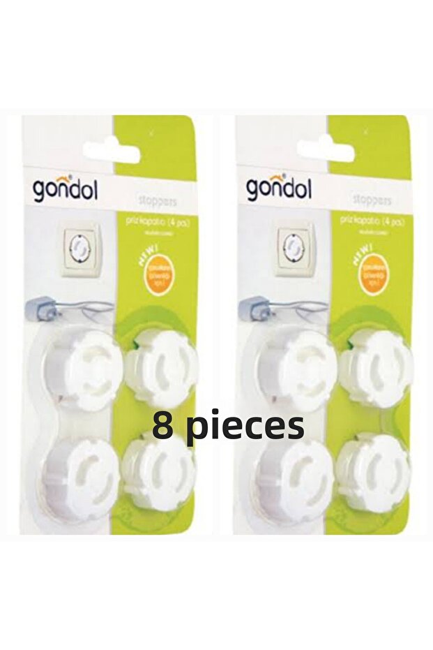 8 قطع من أغطية المقابس الكهربائية لحماية الأطفال - 1