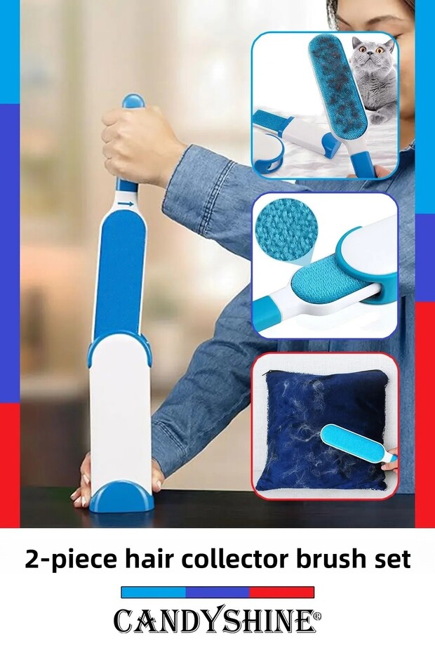 ® Deluxe Miracle Cat Dog Sofa Clothes Rug Hair Dust Fur Collector Brush Set Premium Quality