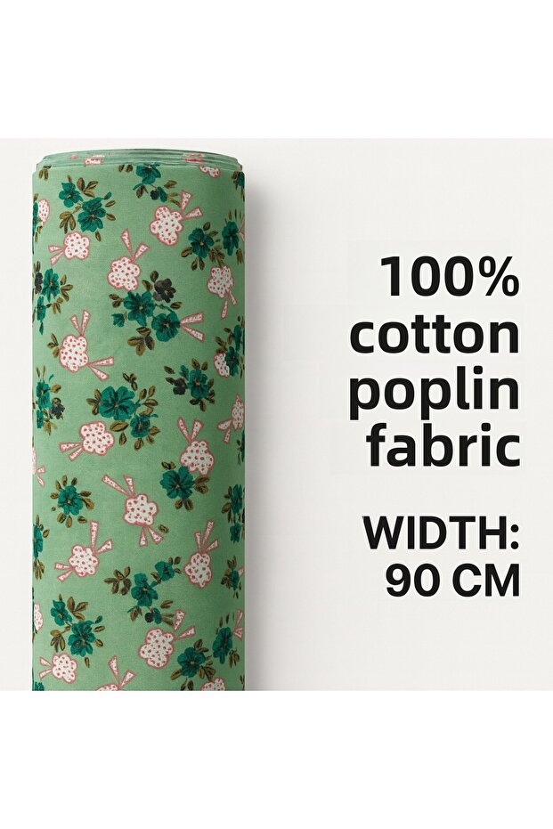 100% Cotton Poplin Fabric 90 cm Width Sewing and Hobby Fabric