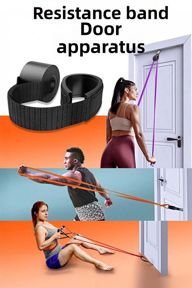 Resistance Band Door Attachment for Home Pulldown Curl Row Cable Press Machine Holding Device 1 Piece