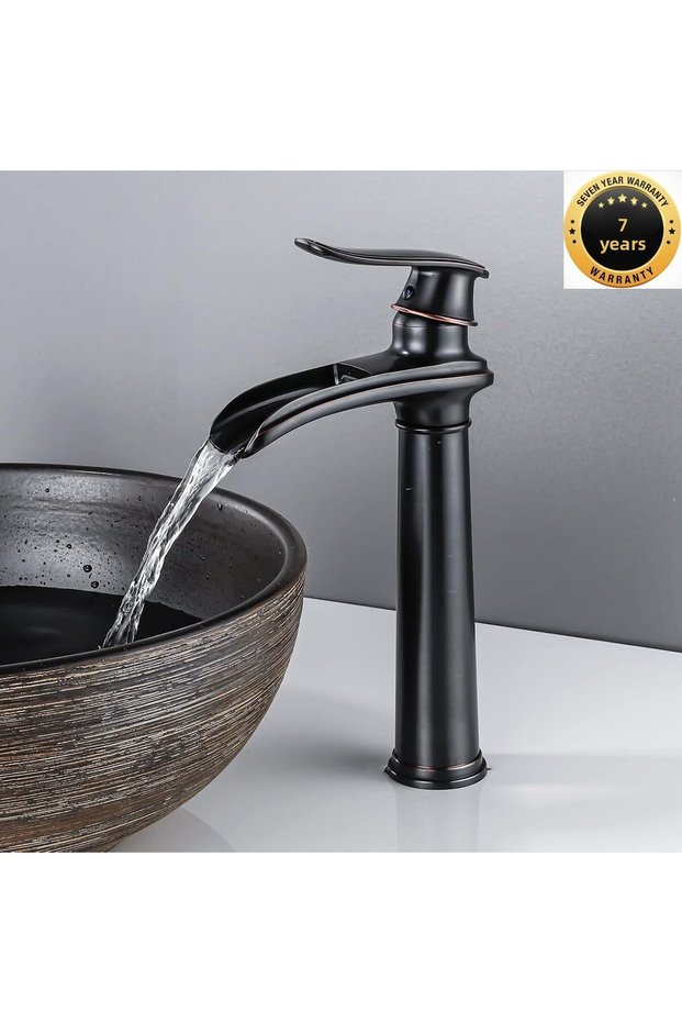 Bathroom Sink Faucet Matte Black Copper Striped Color New Style Model Imported with 7 Year Warranty