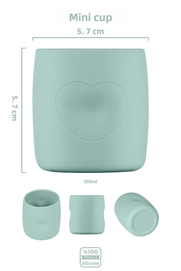 كوب سيليكون صغير باللون الأخضر الربيعي - 2