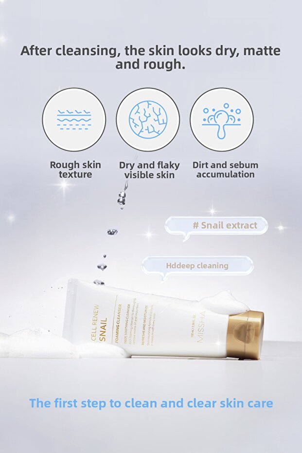 Super Aqua Cell Renew Snail Cleansing Foam - Snail Extract, 100ml Cleansing Foam - 2