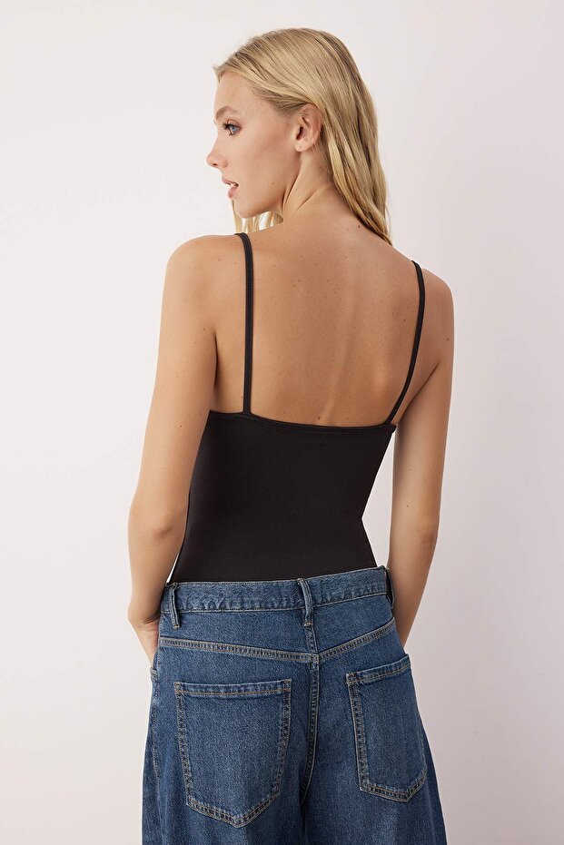 Siyah Örme Body TWOSS25BD00028 - 4