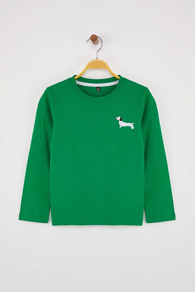 Turuncu-Yeşil-Siyah 100% Pamuk 3'lü Animal Baskı Regular Örme Unisex Çocuk T-Shirt TKDAW26TS00009 - 6