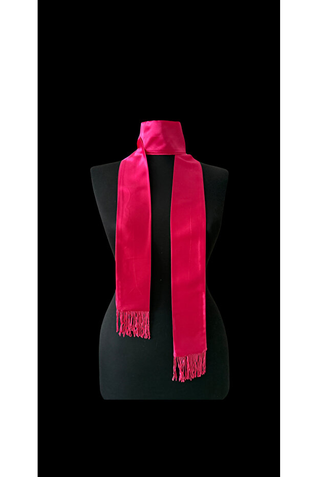 Tasseled Satin Scarf