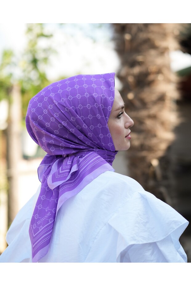 MONOGRAM DESEN SOFT EŞARP - 1