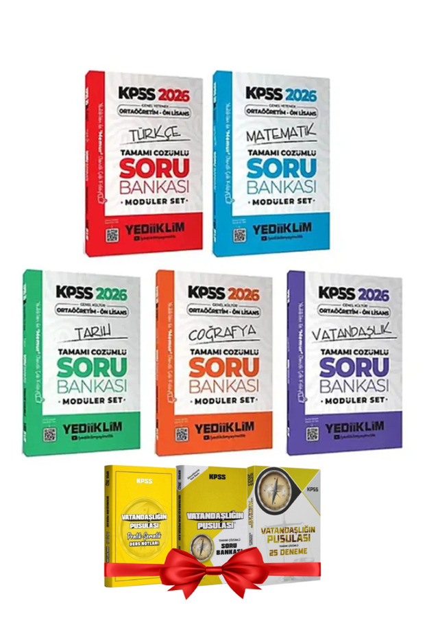 KPSS 2026 Ortaöğretim Ön Lisans Soru Bankası Modüler Set - 1