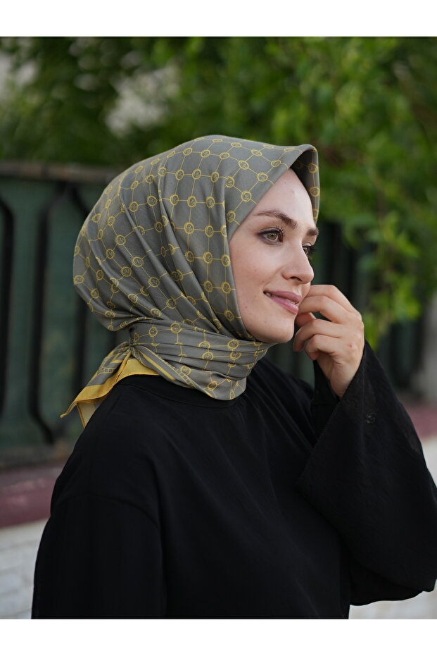 MONOGRAM PAMUKLU SOFT EŞARP - 4