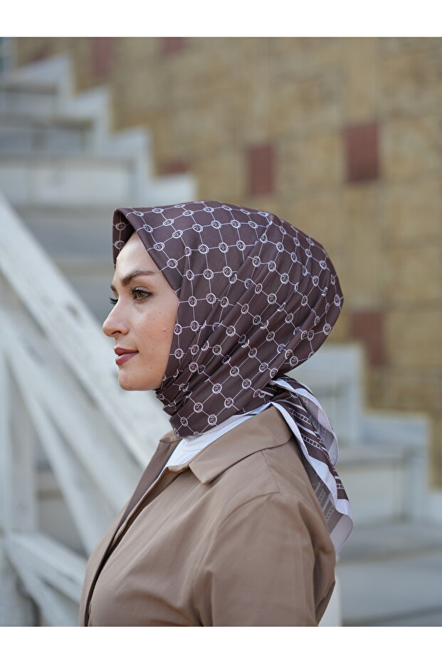 MONOGRAM DESEN SOFT EŞARP - 1