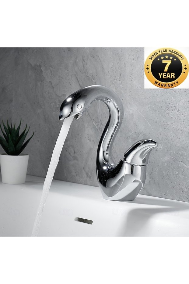 Bathroom Sink Faucet Swan Model Chrome Color New Product Imported Guaranteed 7 Years Imported