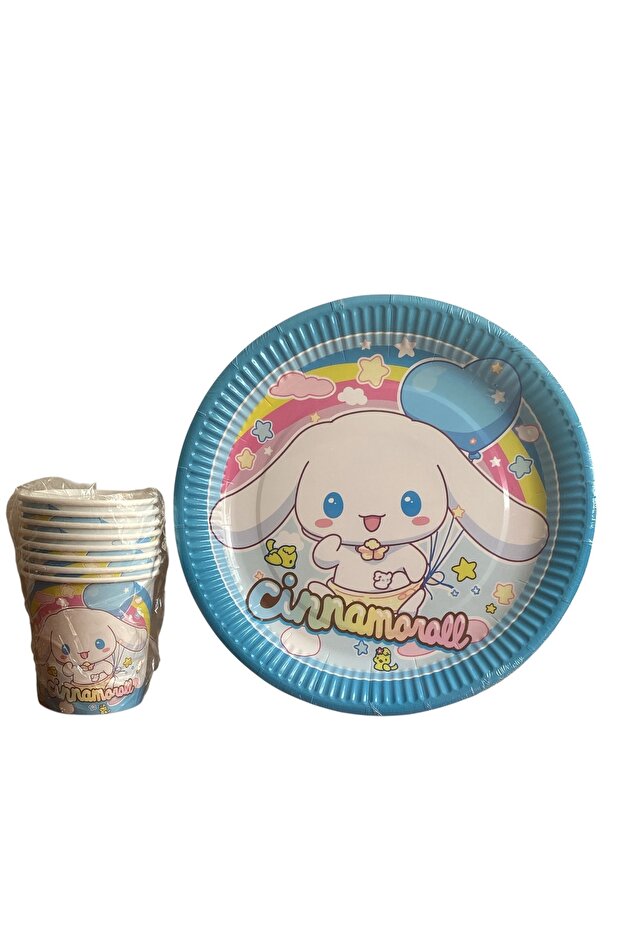 Cinnamoroll Temalı Tabak Bardak 8’li Set - 2