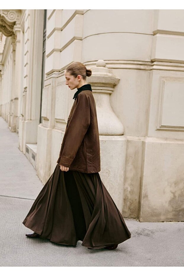 Mum görünümlü kadife yaka parka - 1