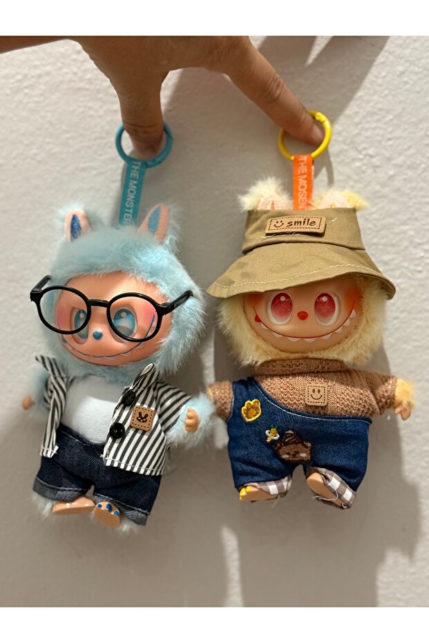 Lilienne Labubu Anahtarlık Aksesuarlı Elbiseli 2 Adet (KARIŞIK GELMEKTEDİR ) - 1