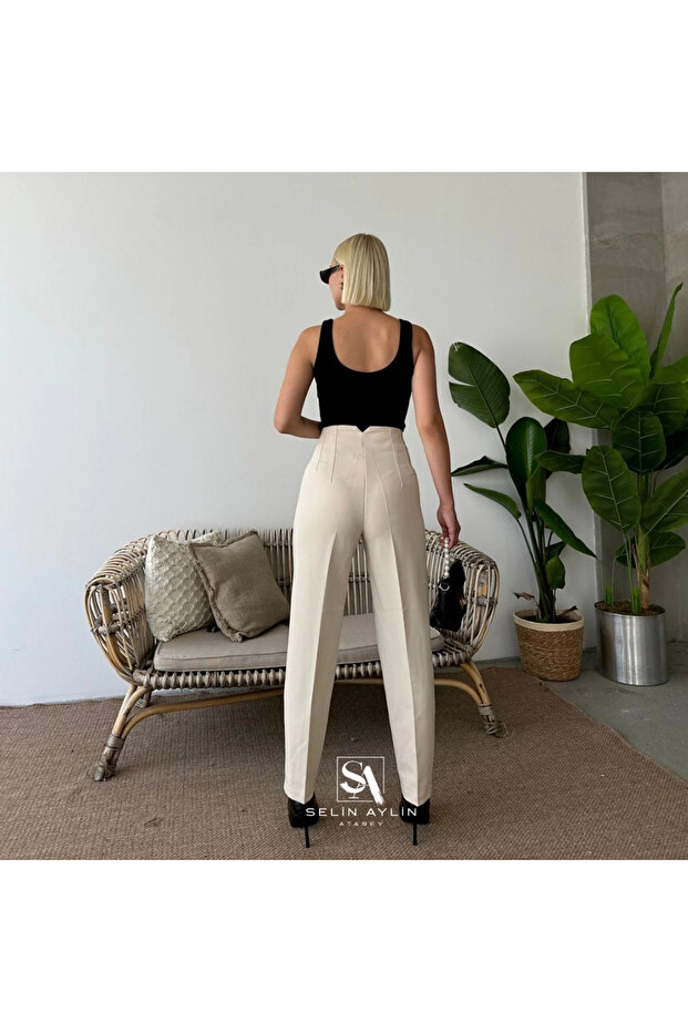 Önü Flatolu Pantolon - 5