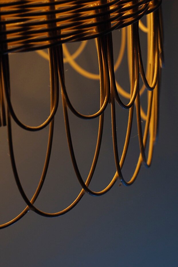 Bambu, Hasır Sarkıt Avize 35 - 37cm: Pendant - 6