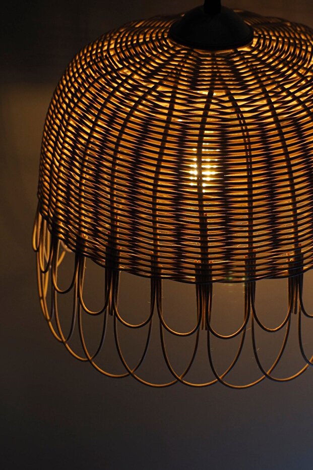 Bambu, Hasır Sarkıt Avize 35 - 37cm: Pendant - 8