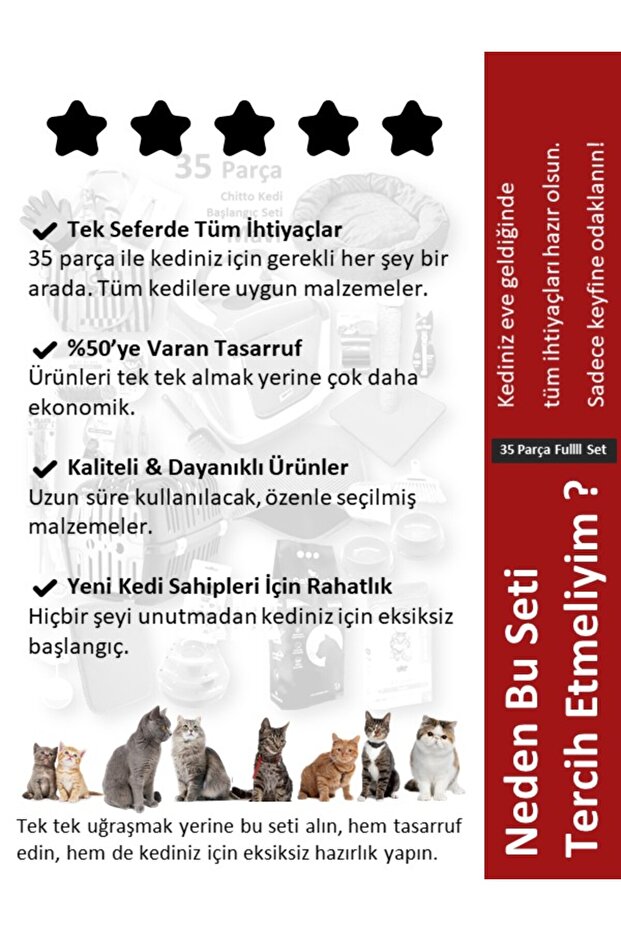Chitto 35 Parça Kedi Başlangıç Seti - 8