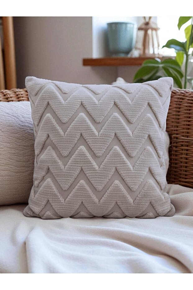 Bohemian Special Design Punch Embroidered Tufting Throw Pillow Cover 43X43 cm