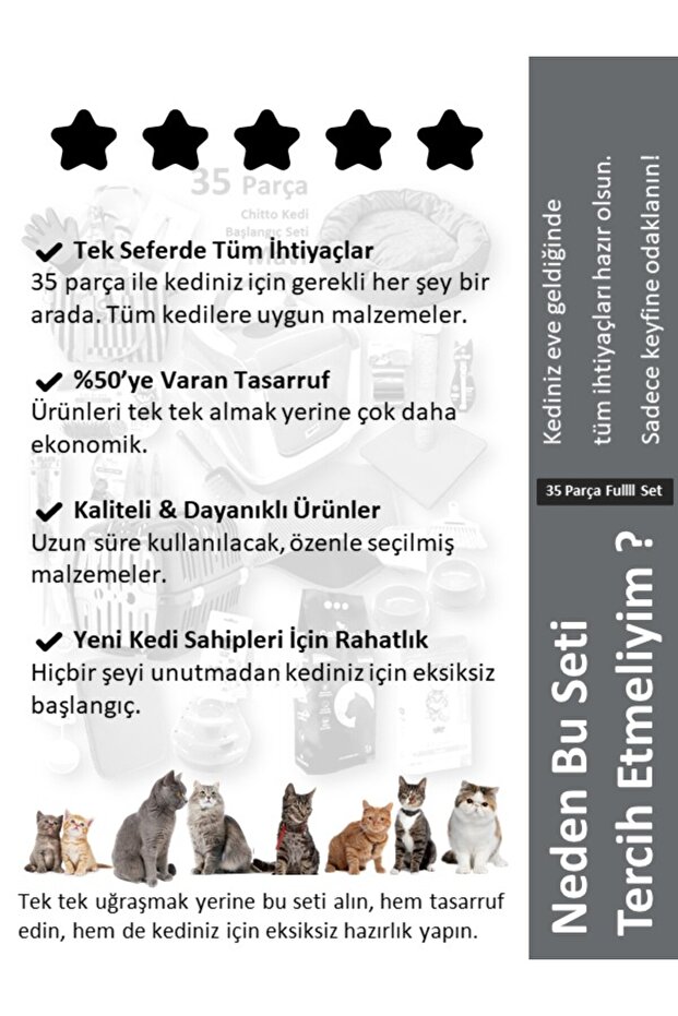 Chitto 35 Parça Kedi Başlangıç Seti - 8
