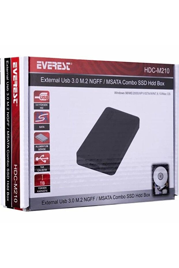 HDC-M210 USB3.0 M.2 NGFF/MSATA Combo SSD HDD - 5