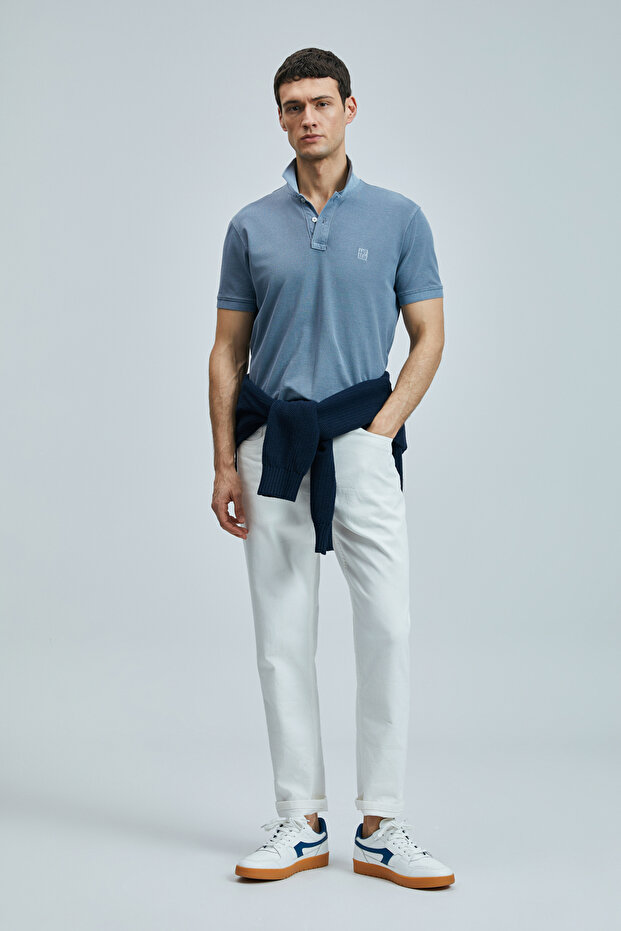 Vernon Smart Erkek Polo Tişört Gri - 4