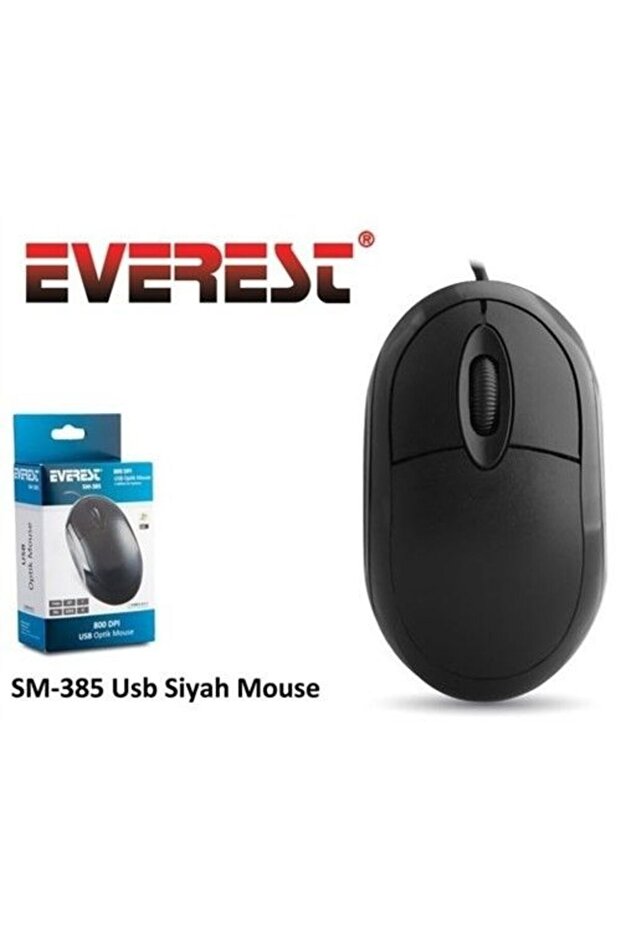 SM-385 USB siyah mouse - 4