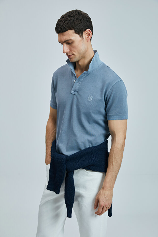 Vernon Smart Erkek Polo Tişört Gri - 5