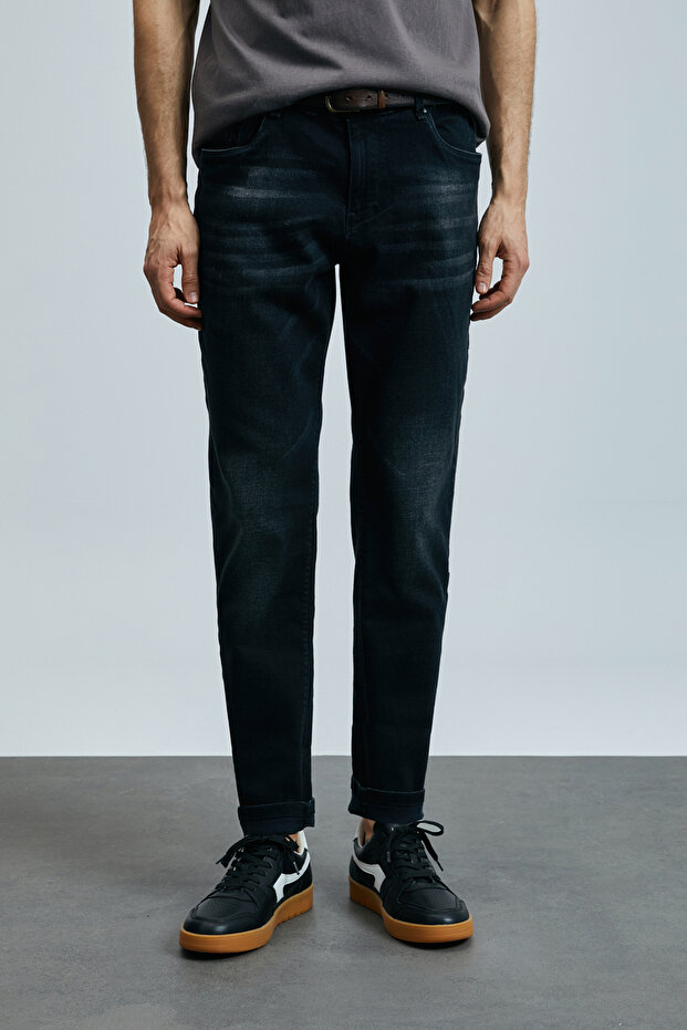 Ivan Smart Jean Erkek Pantolon Regular Fit Antrasit - 4