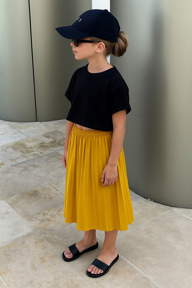 Girl's 100% Cotton Basic Cotton Crop Top_Rg1604