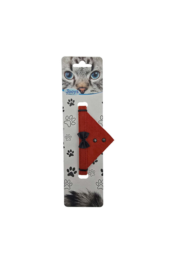 Velvet Bell Scarfed Cat Neck Collar Orange