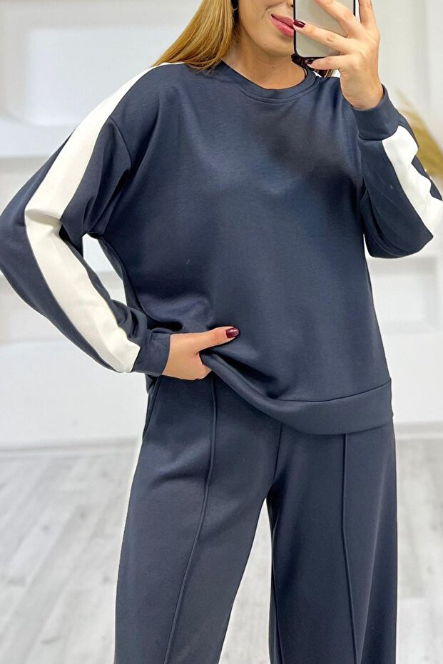 Modal Fabric Side Striped Tracksuit Set