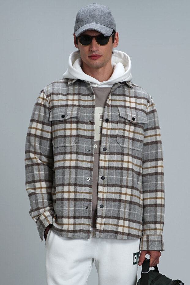 Fresh Erkek Basic Gömlek Regular Fit Gri - 1
