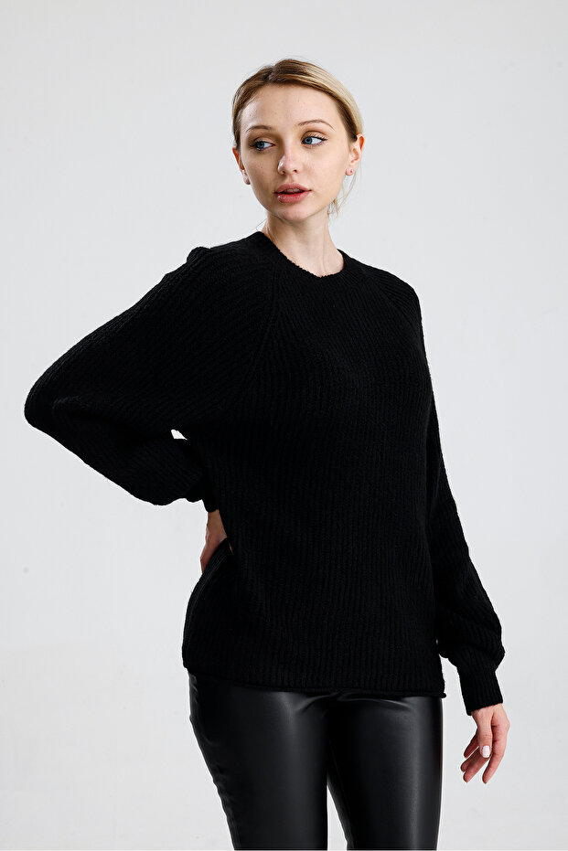 Düz Reglan Kol Kazak - 5