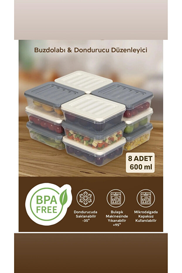 حاوية تخزين منظم للثلاجة، حاوية تخزين متوافقة مع صندوق الثلج - 1