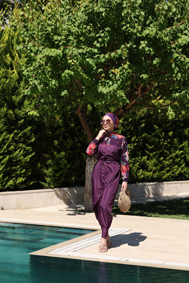 Ethnic Model Allerli Design Hijab Jumpsuit Swimsuit