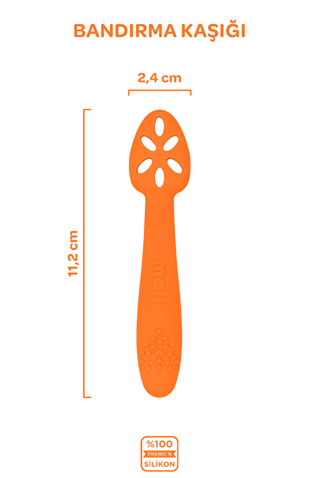 Silikon Alıştırma Kaşığı Sunset Turuncu - 2