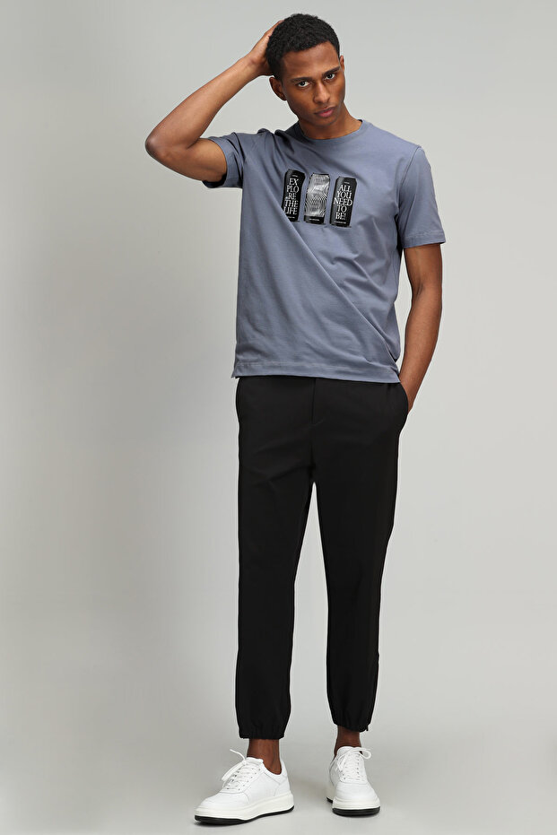 Chrıst Erkek Grafik Basic Tişört Koyu Gri - 5