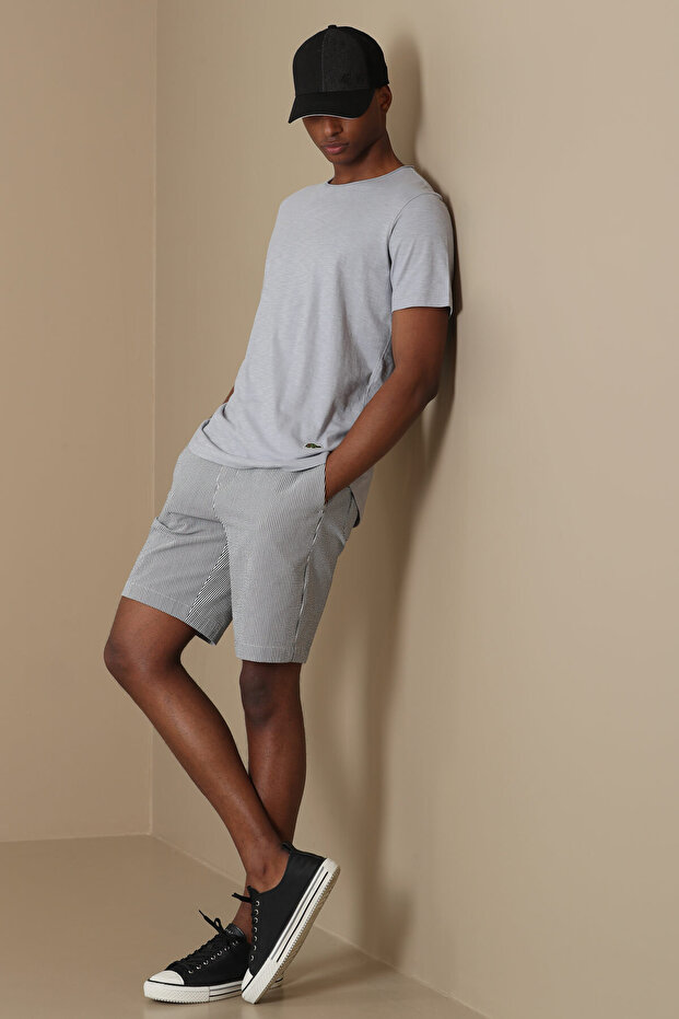 Junya Erkek Basic Tişört Açık Gri - 5