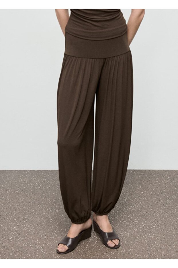 Beli lastikli balon pantolon - 1