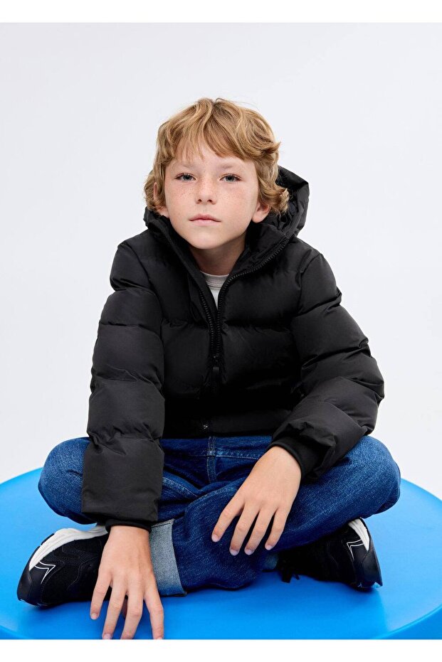 Kapüşonlu kapitone anorak - 2