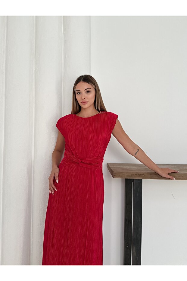 Rochie elegantă plisată pentru damă - 6