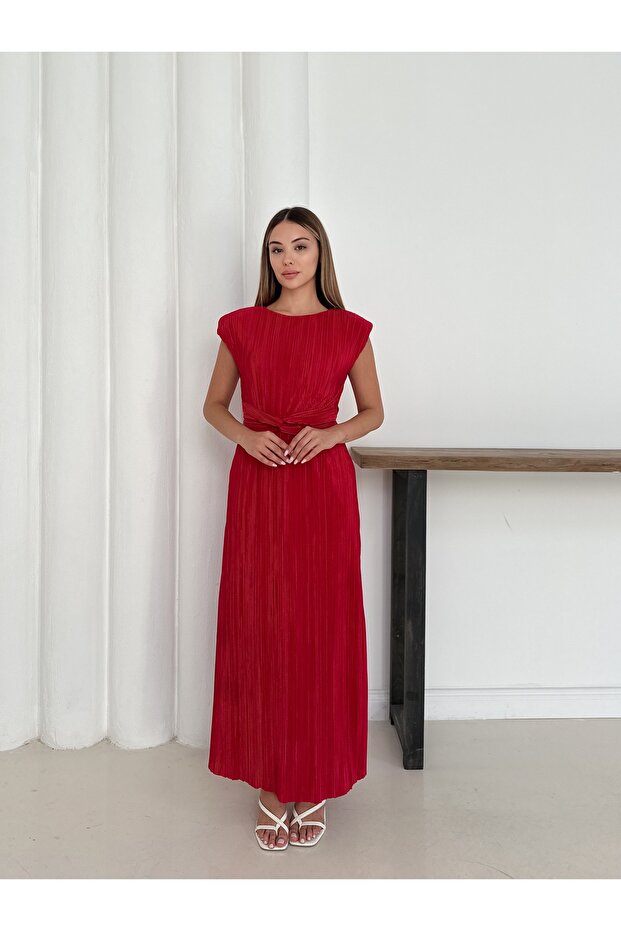 Rochie elegantă plisată pentru damă - 1