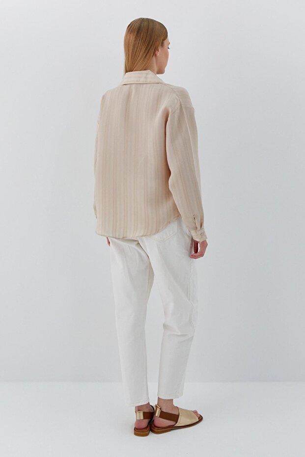 Viskon Gömlek Bej - 5