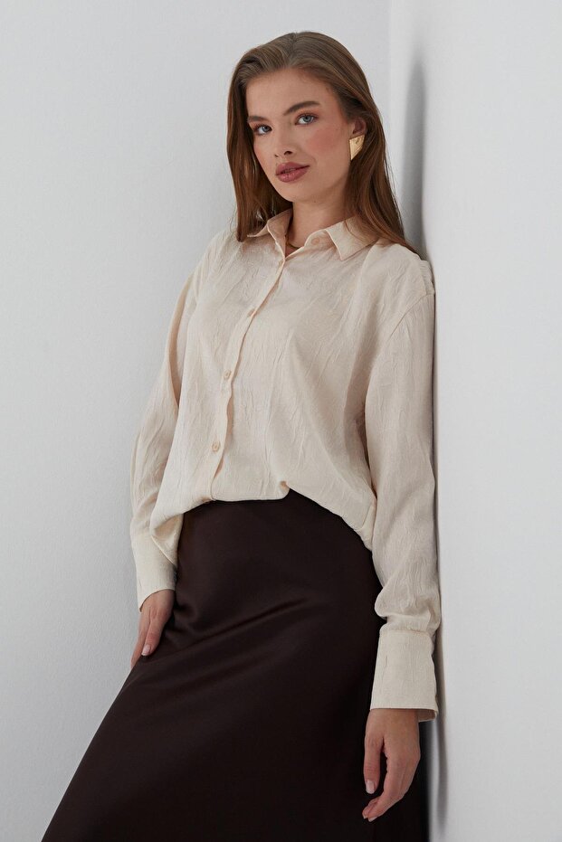 Krinkıl Gömlek Bej - 3