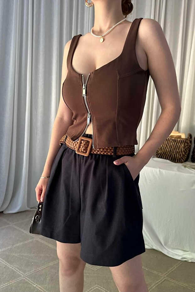 KOLSUZ CROP BLUZ - 3