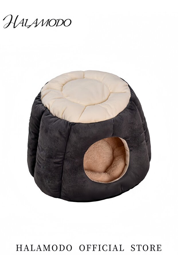 Tree Block Designed Winter Kennel Black/Brown/Grey - 3